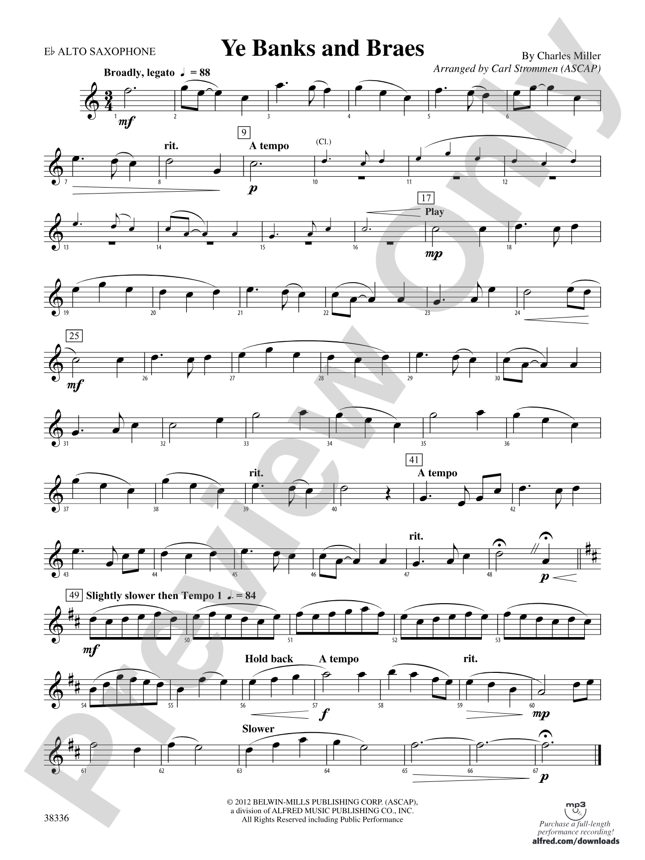 Ye Banks and Braes: E-flat Alto Saxophone