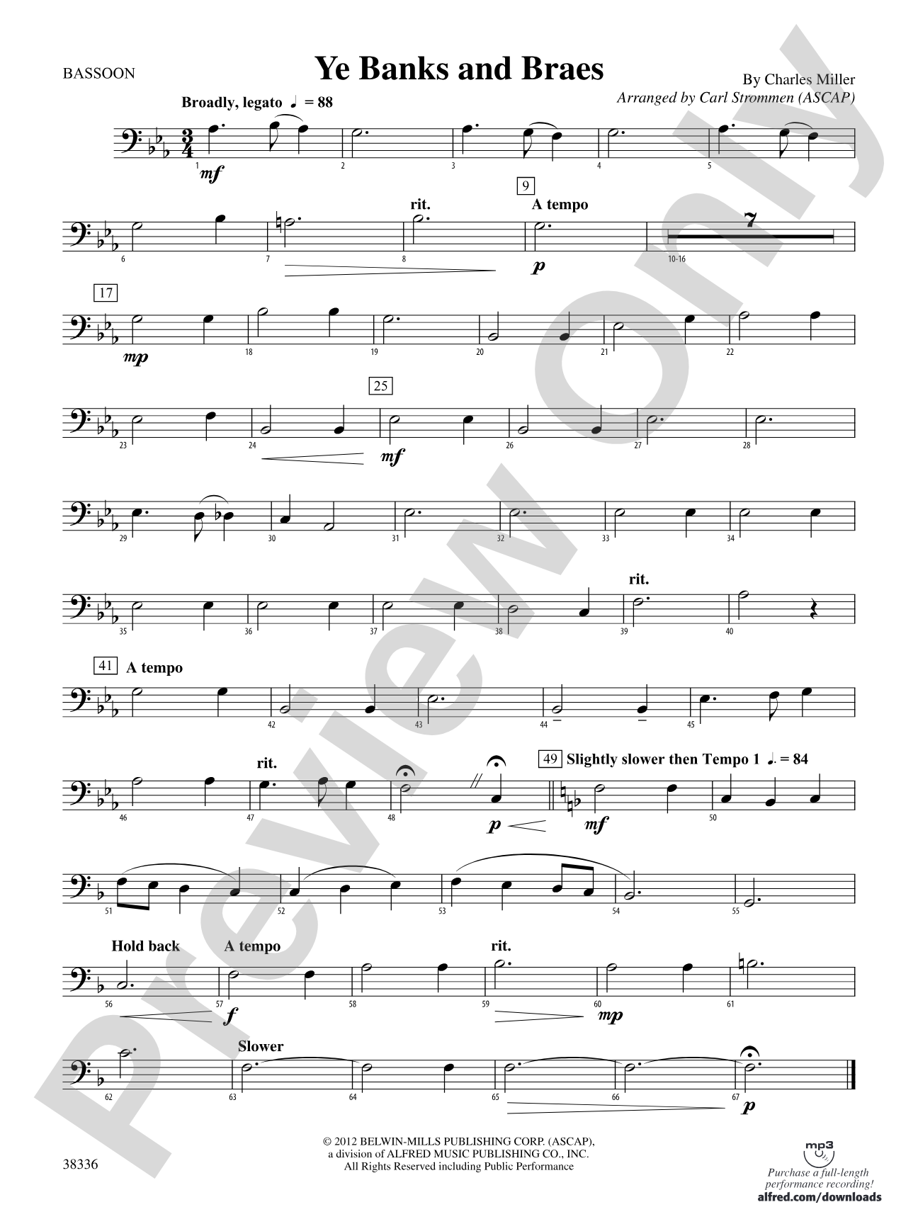 Ye Banks and Braes: Bassoon