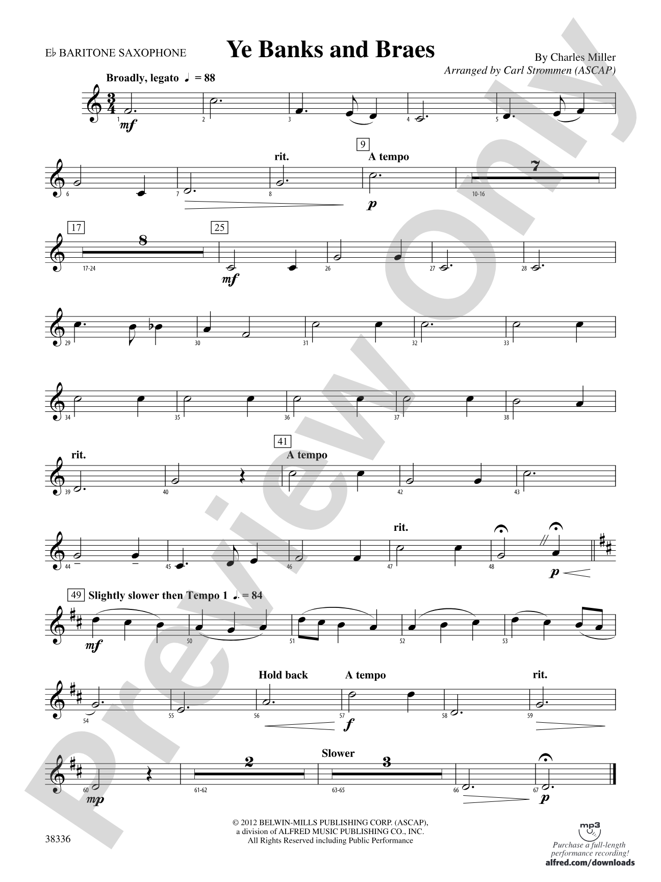 Ye Banks and Braes: E-flat Baritone Saxophone