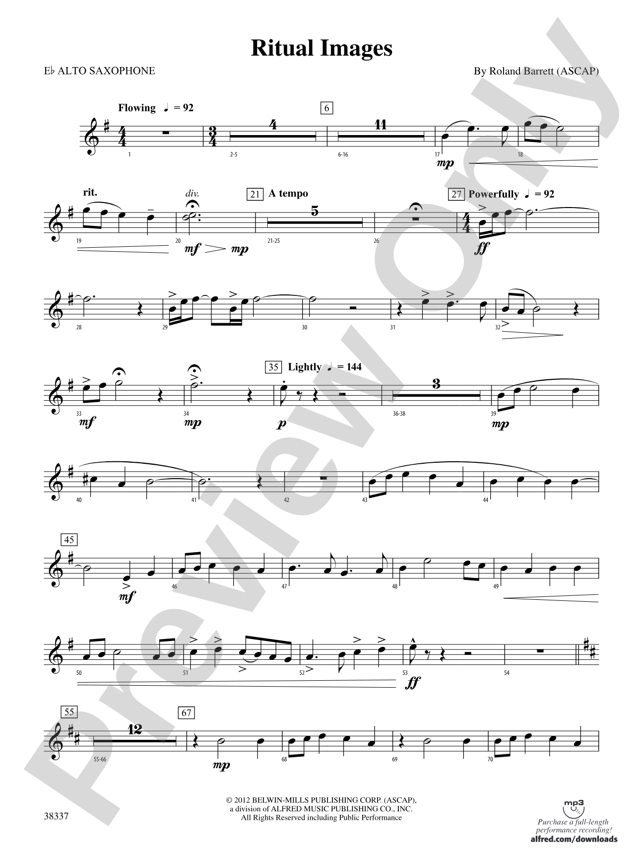 Ritual Images: E-flat Alto Saxophone
