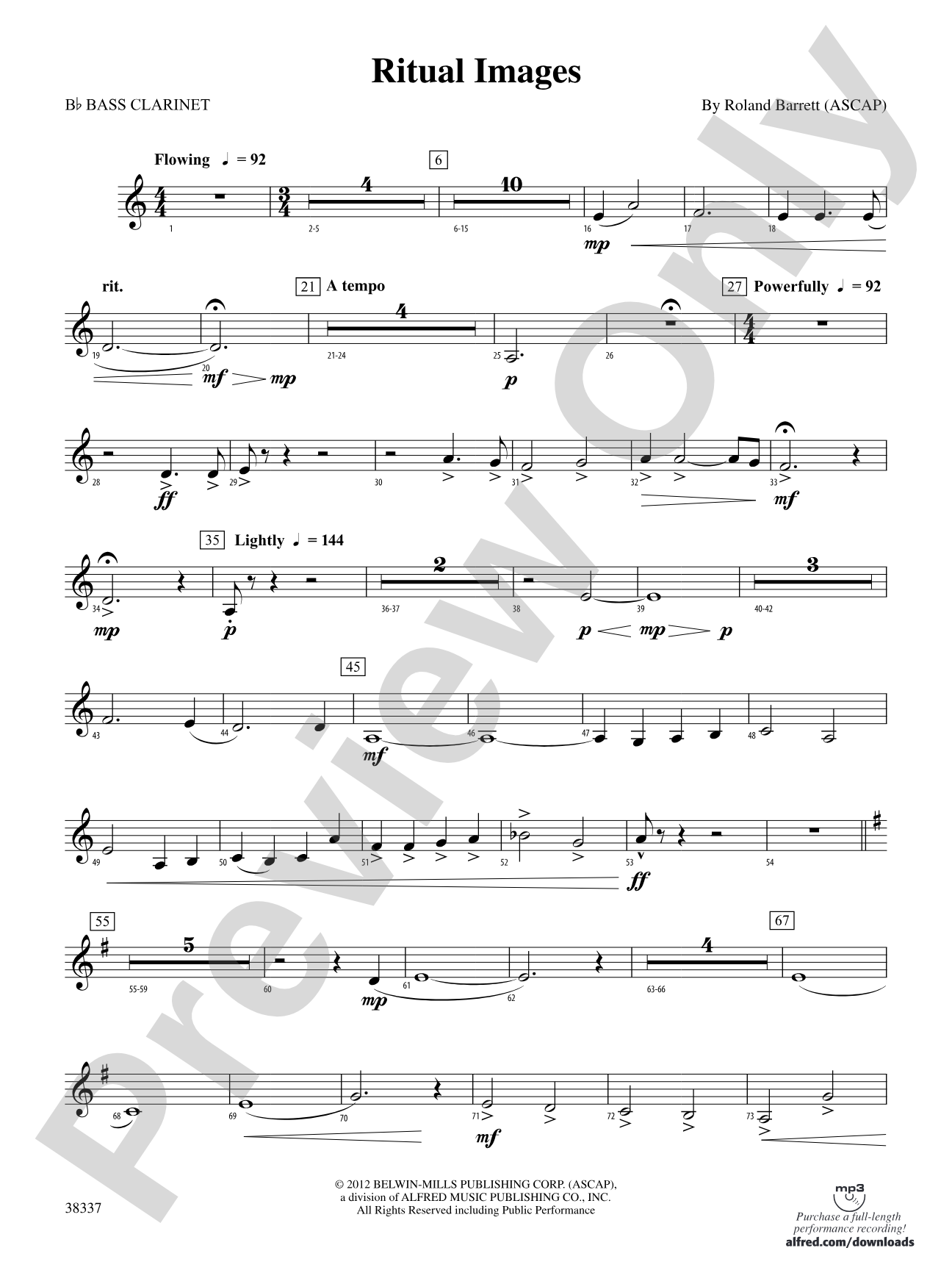 Ritual Images: B-flat Bass Clarinet