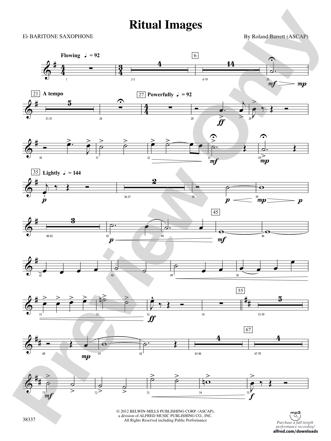Ritual Images: E-flat Baritone Saxophone