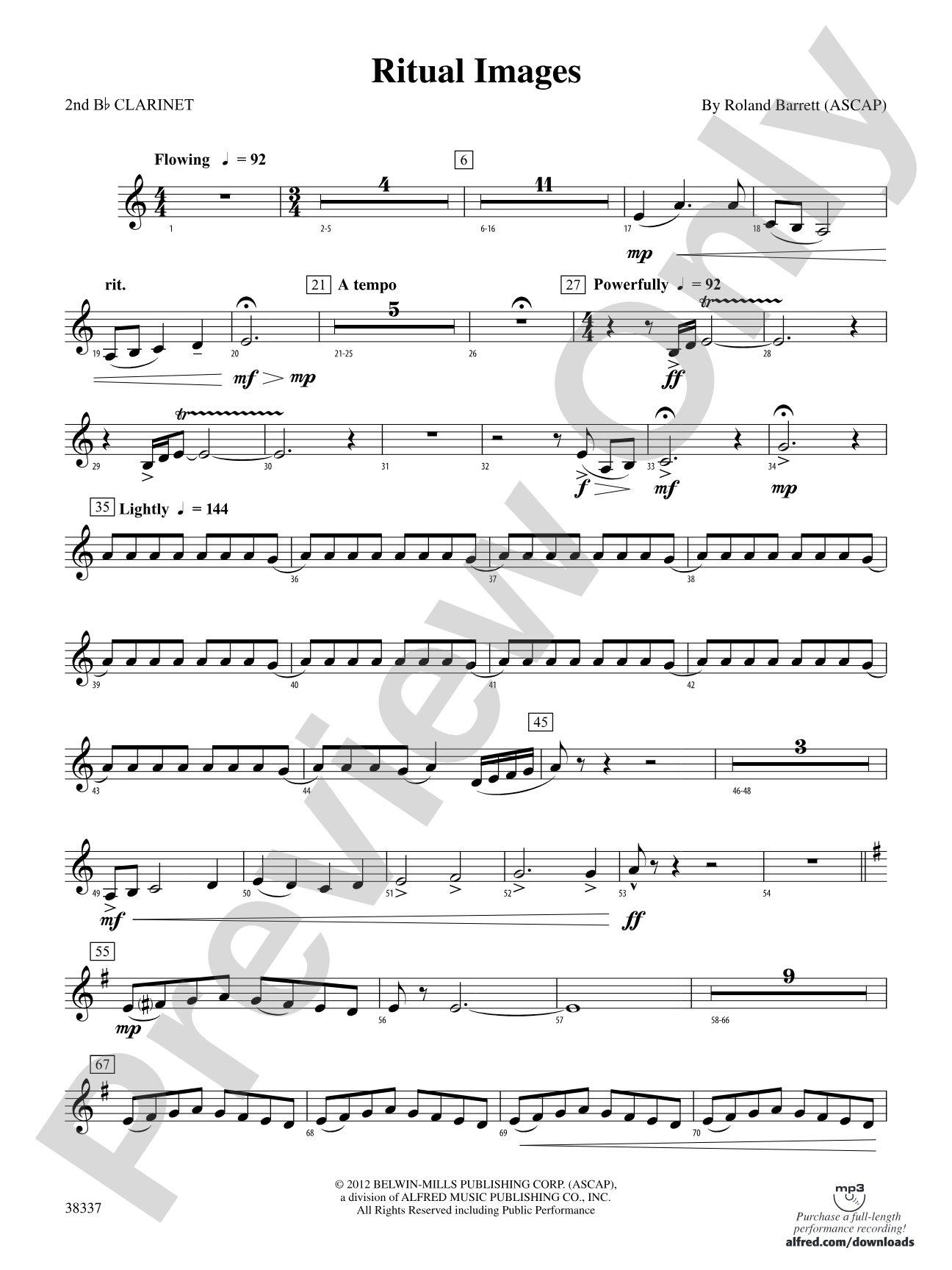 Ritual Images: 2nd B-flat Clarinet
