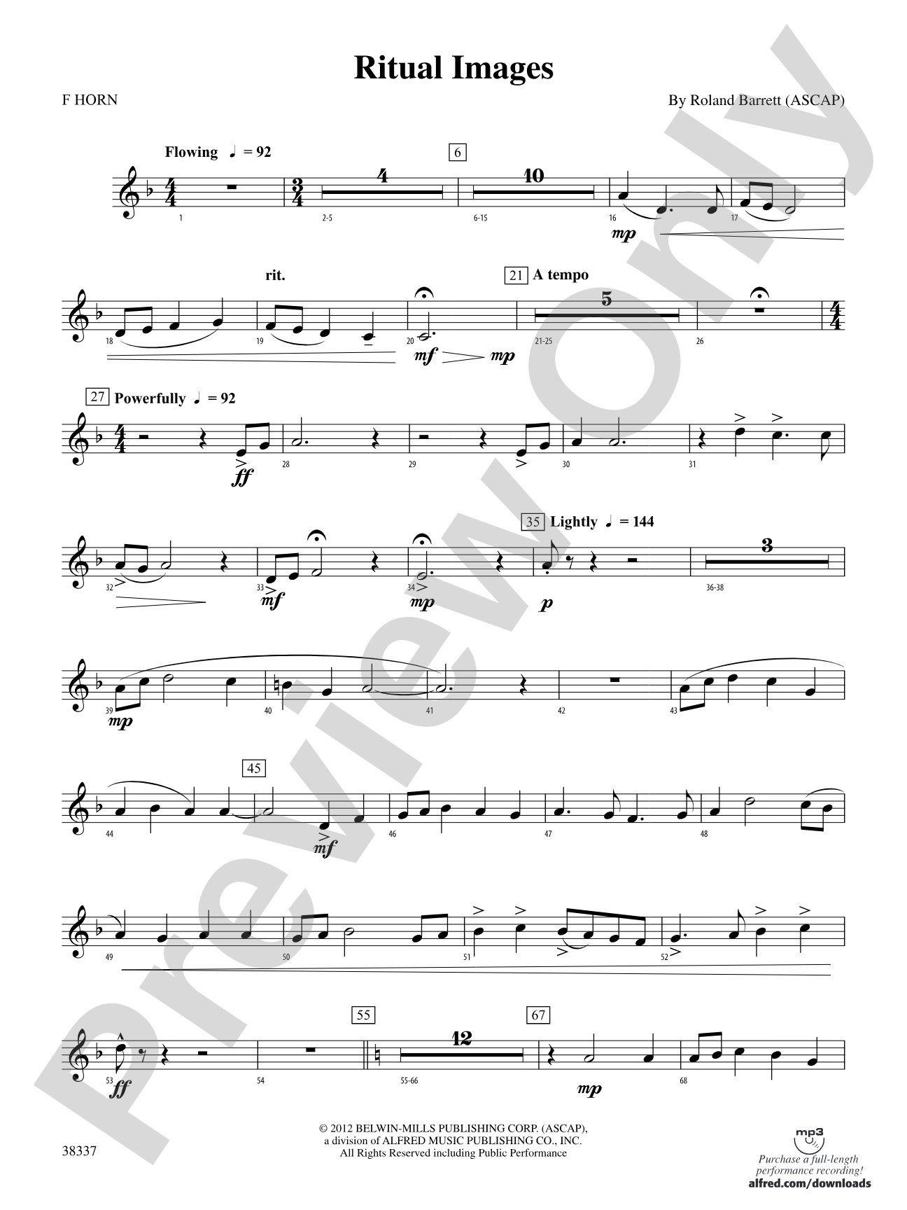 Ritual Images: 1st F Horn