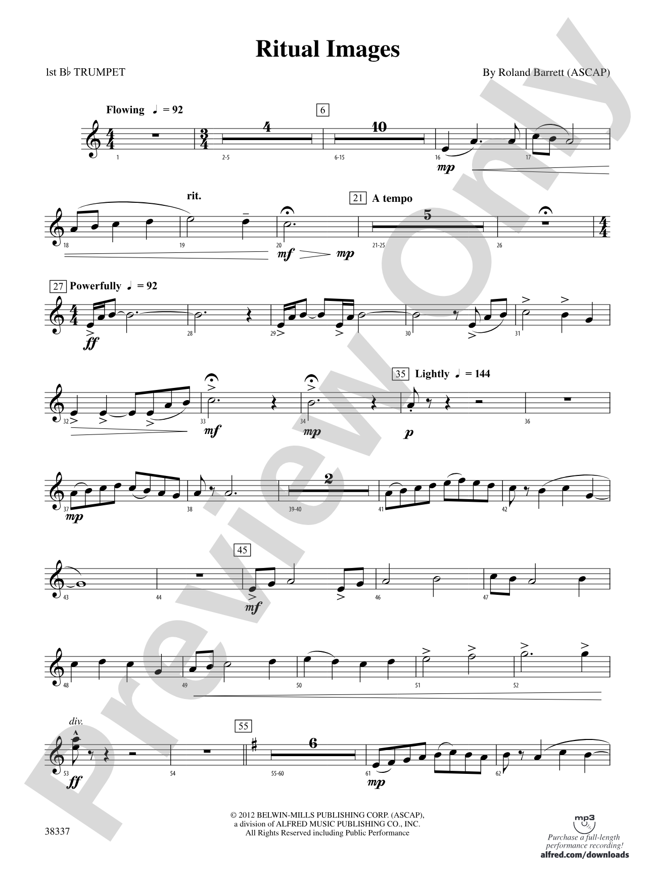 Ritual Images: 1st B-flat Trumpet