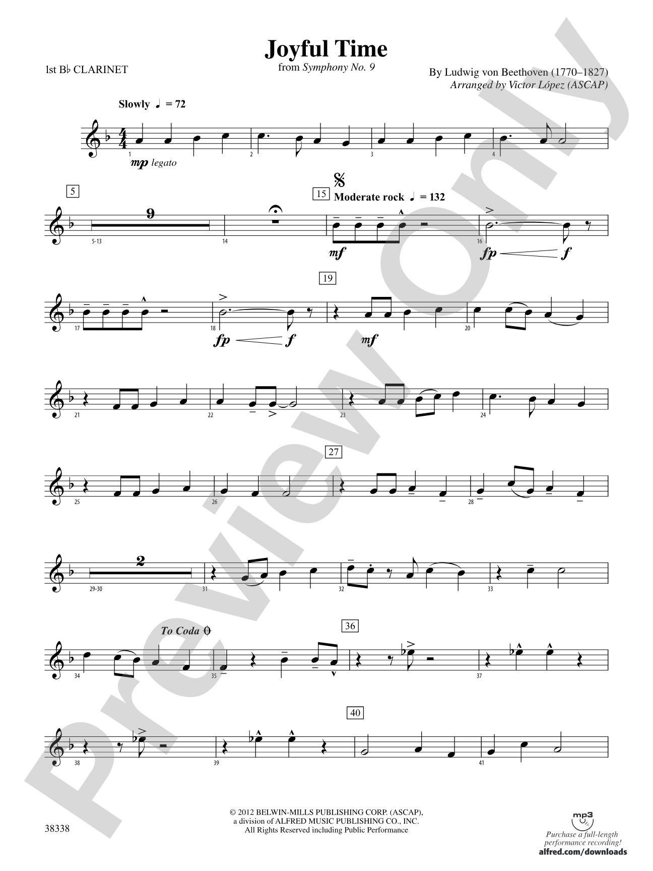 Joyful Time: 1st B-flat Clarinet
