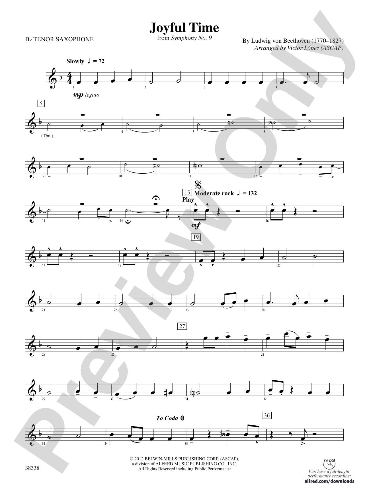 Joyful Time: B-flat Tenor Saxophone