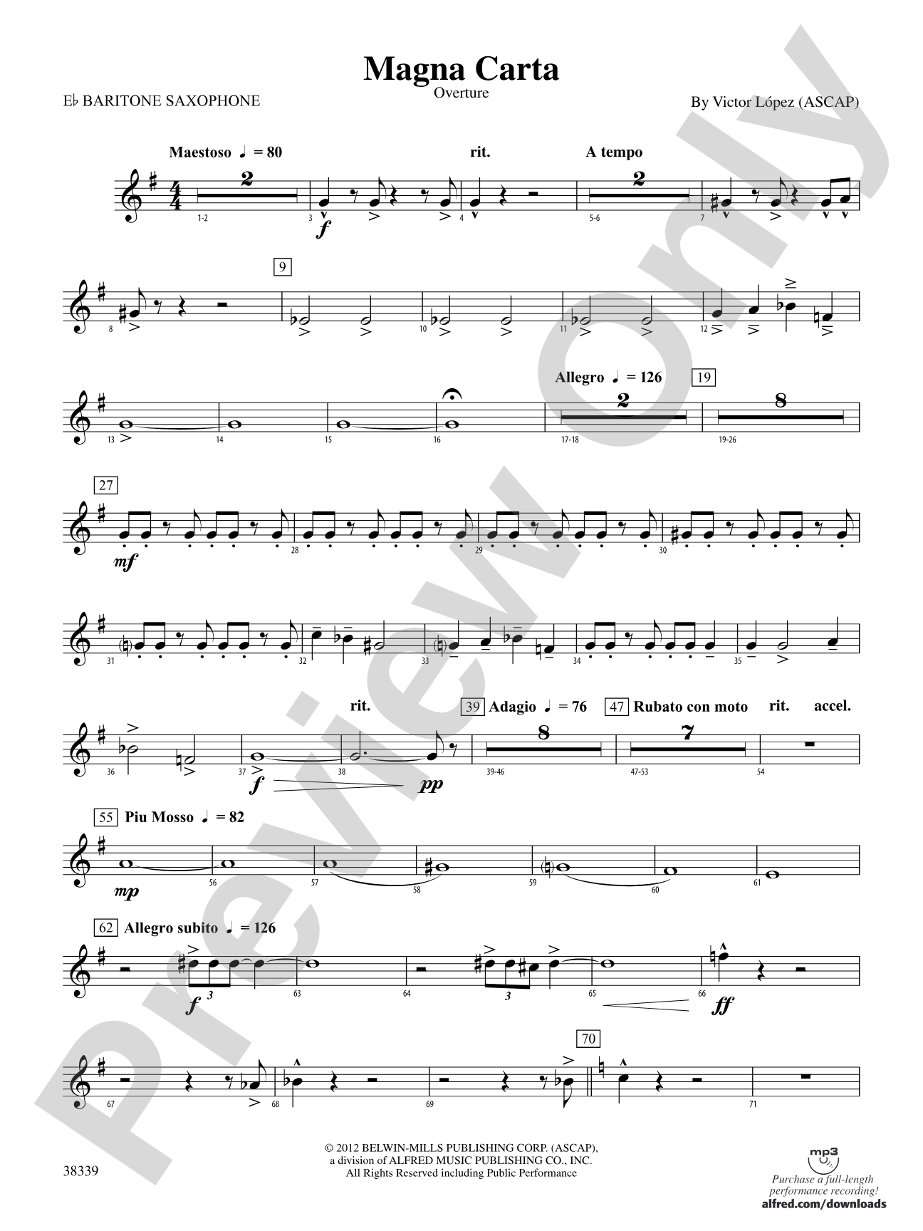 Magna Carta: E-flat Baritone Saxophone