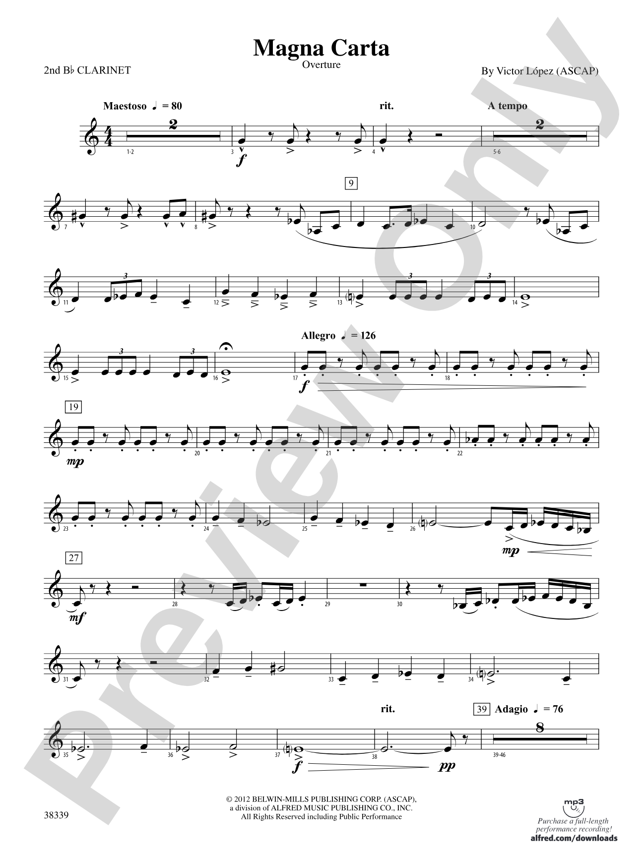 Magna Carta: 2nd B-flat Clarinet