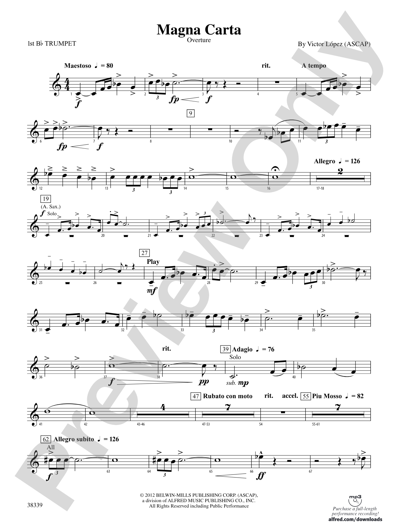 Magna Carta: 1st B-flat Trumpet