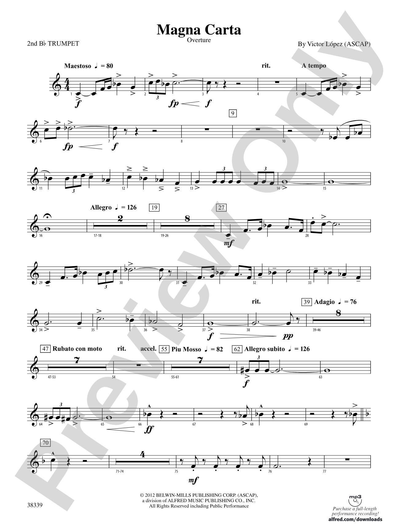 Magna Carta: 2nd B-flat Trumpet