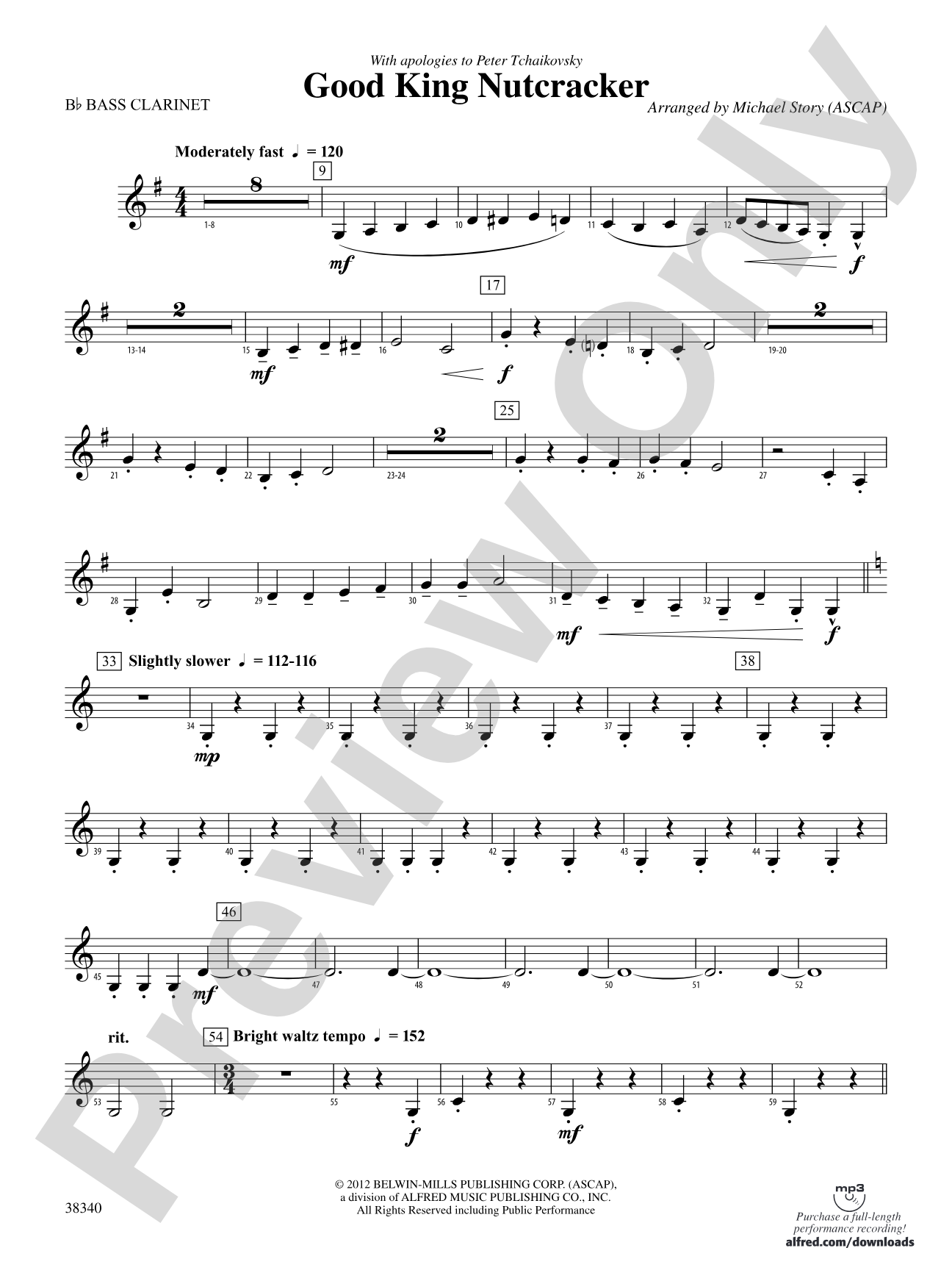 Good King Nutcracker: B-flat Bass Clarinet