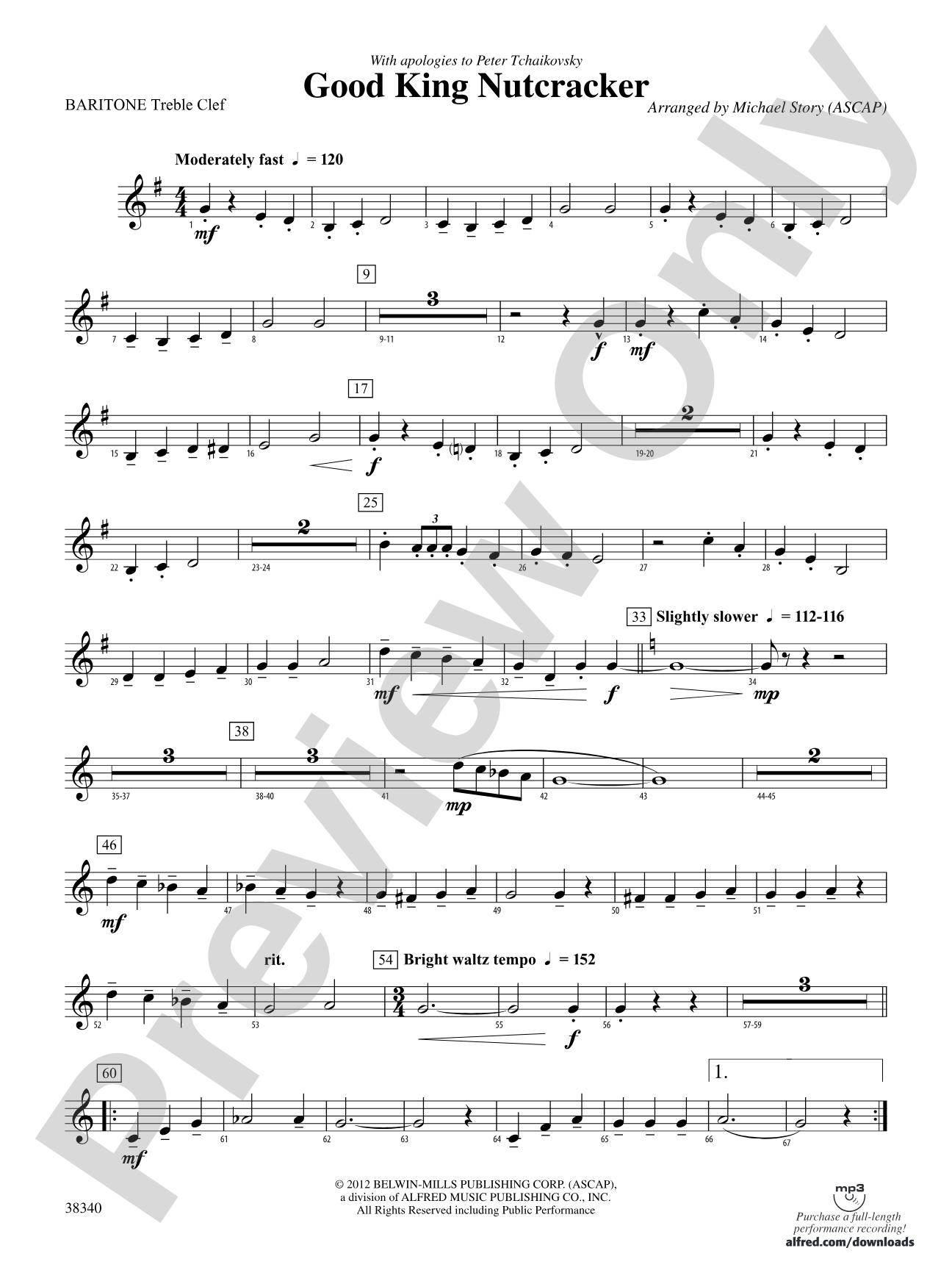 Good King Nutcracker: Baritone T.C.