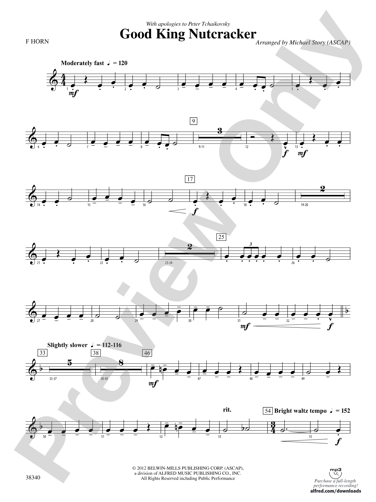Good King Nutcracker: 1st F Horn