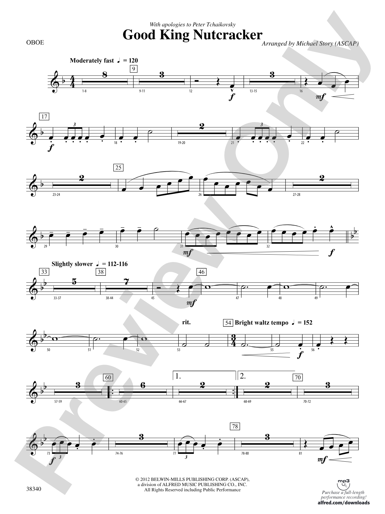 Good King Nutcracker: Oboe