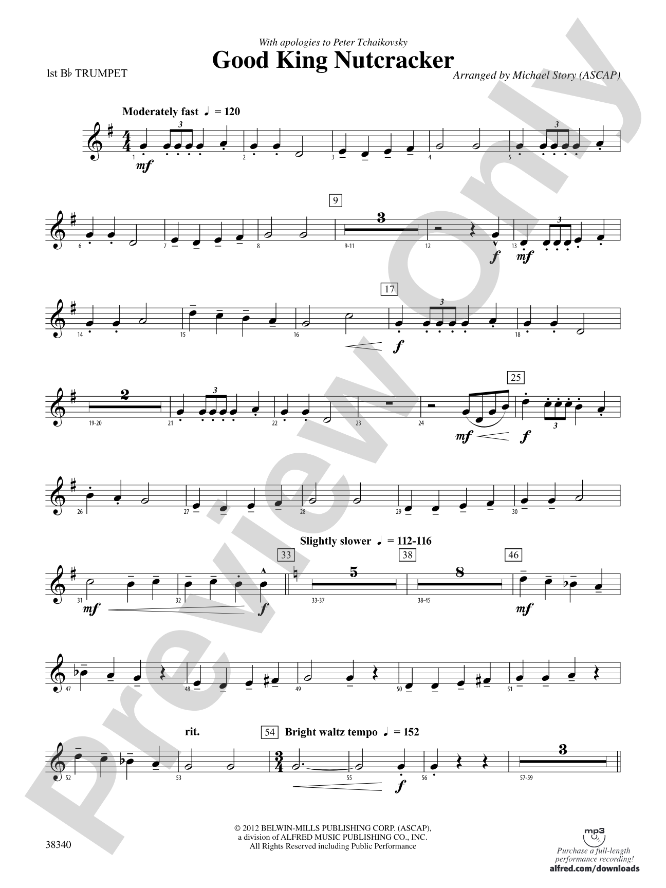 Good King Nutcracker: 1st B-flat Trumpet
