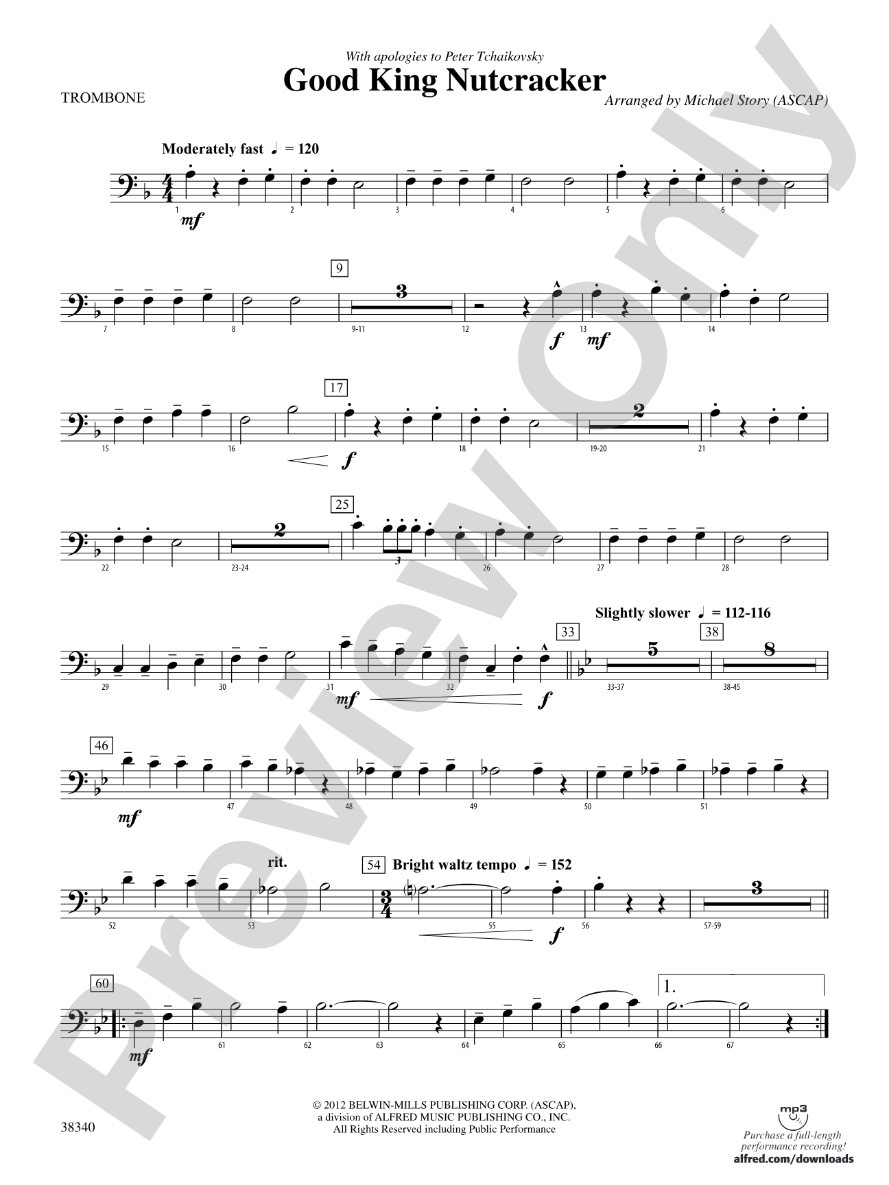 Good King Nutcracker: 1st Trombone