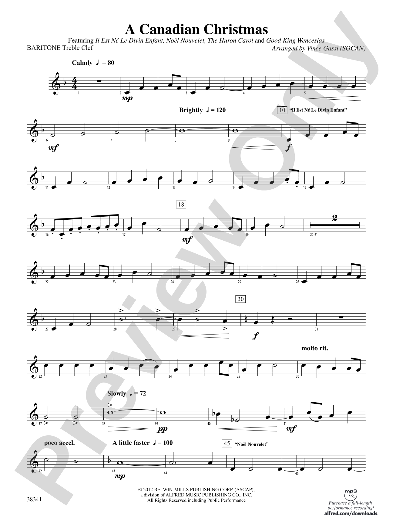 A Canadian Christmas: Baritone T.C.