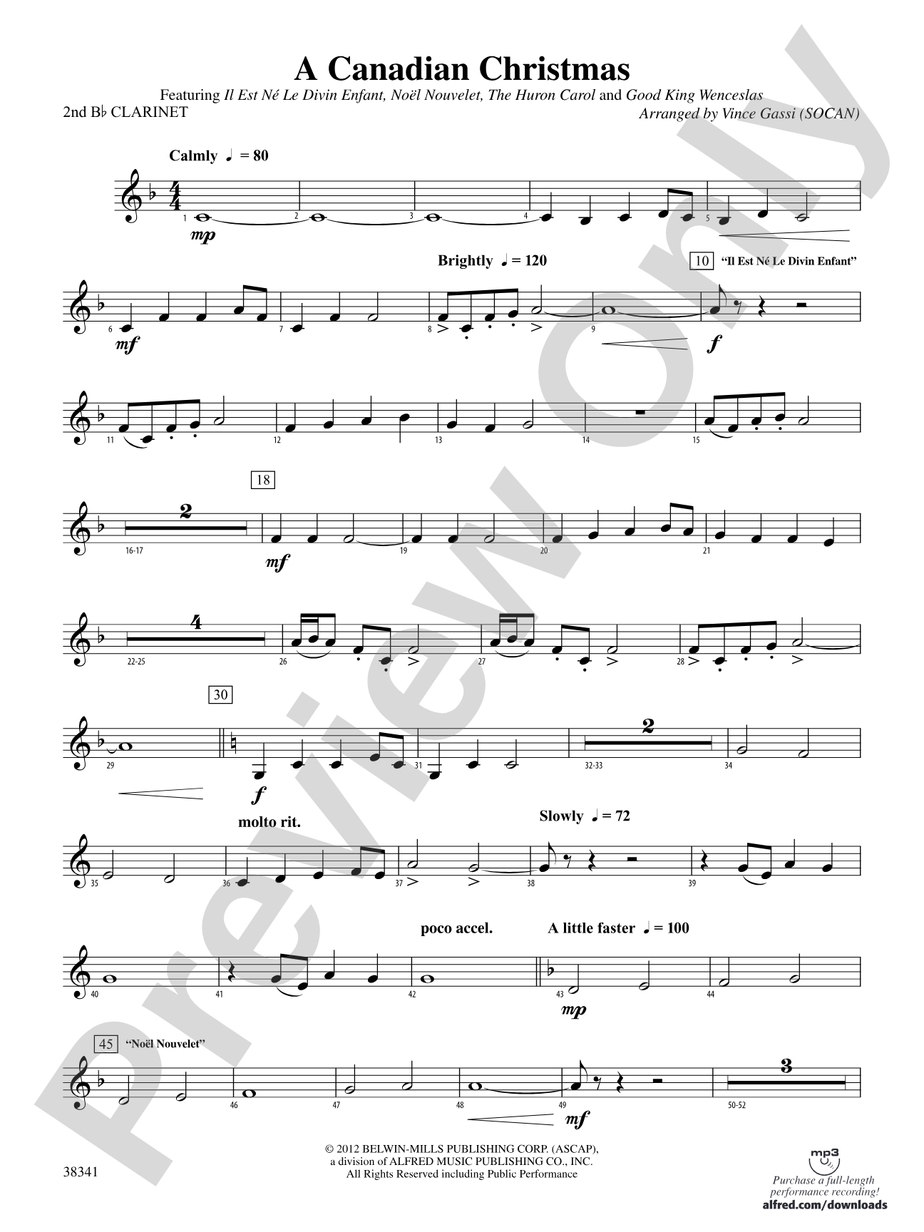 A Canadian Christmas: 2nd B-flat Clarinet