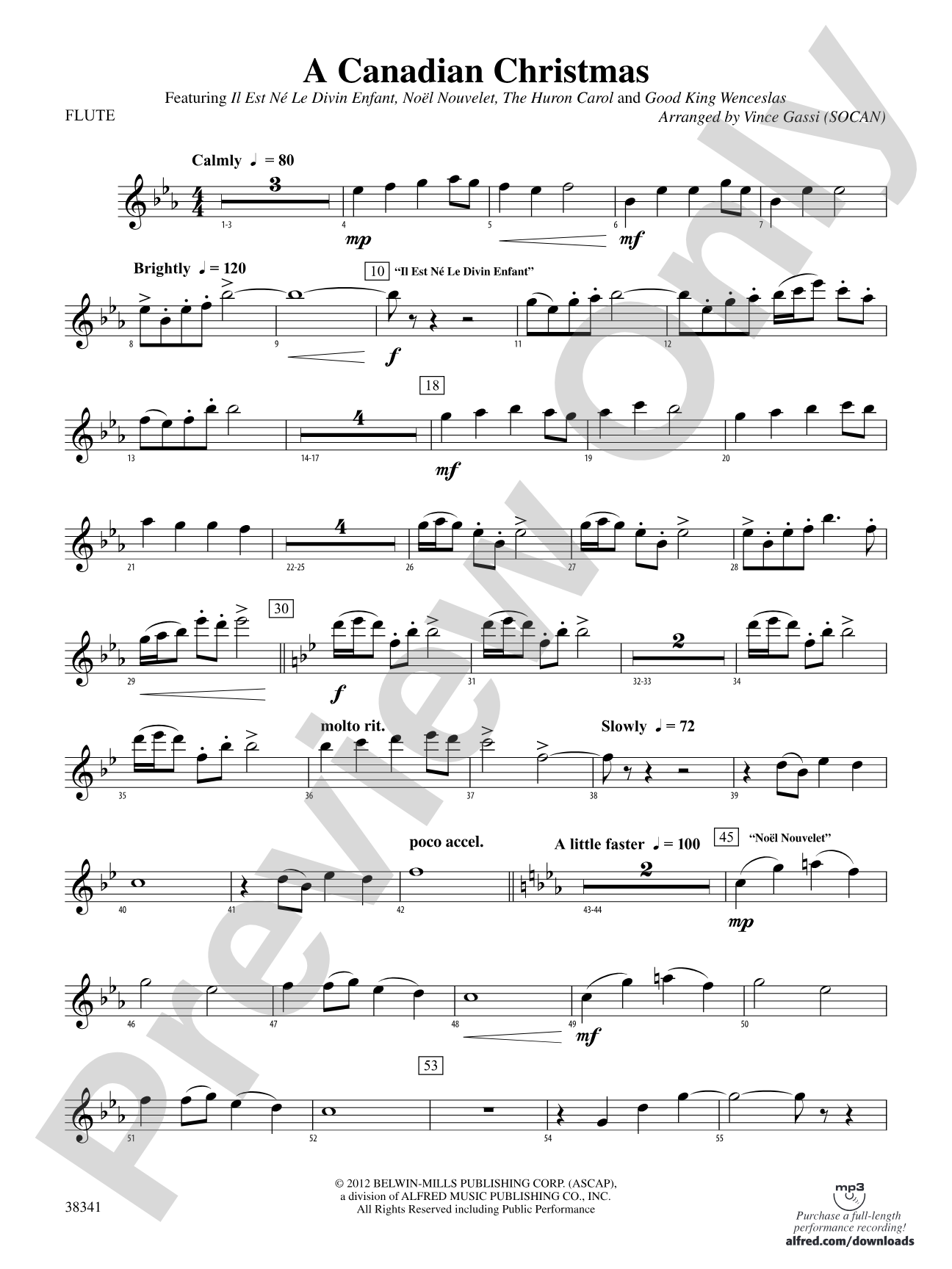 A Canadian Christmas: Flute