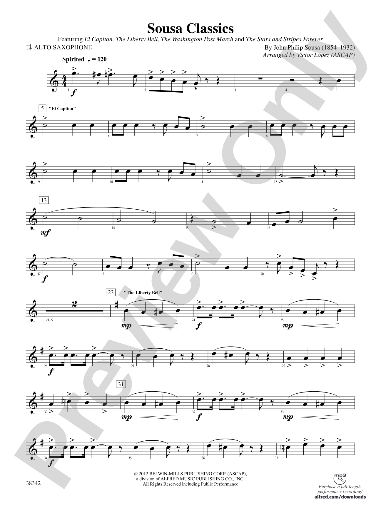 Sousa Classics: E-flat Alto Saxophone