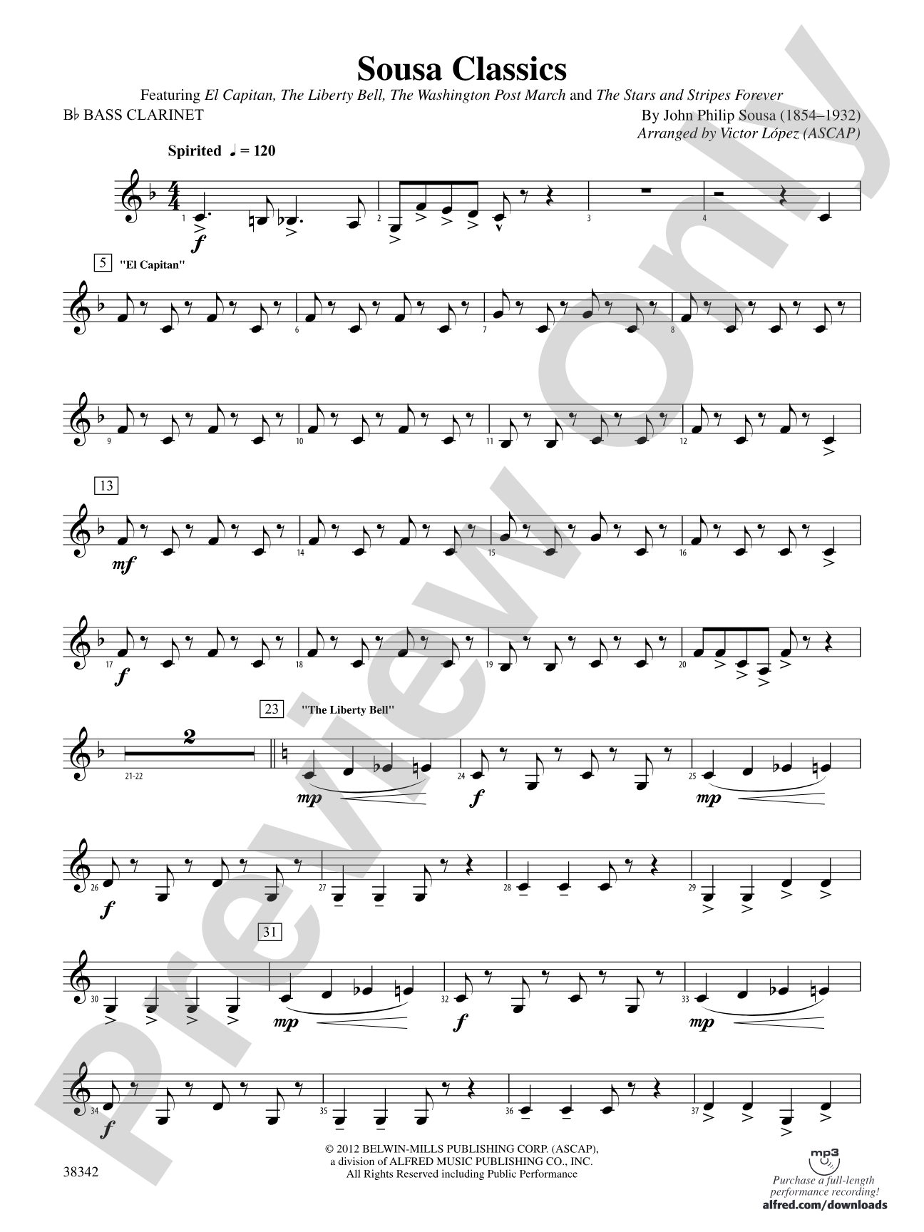 Sousa Classics: B-flat Bass Clarinet