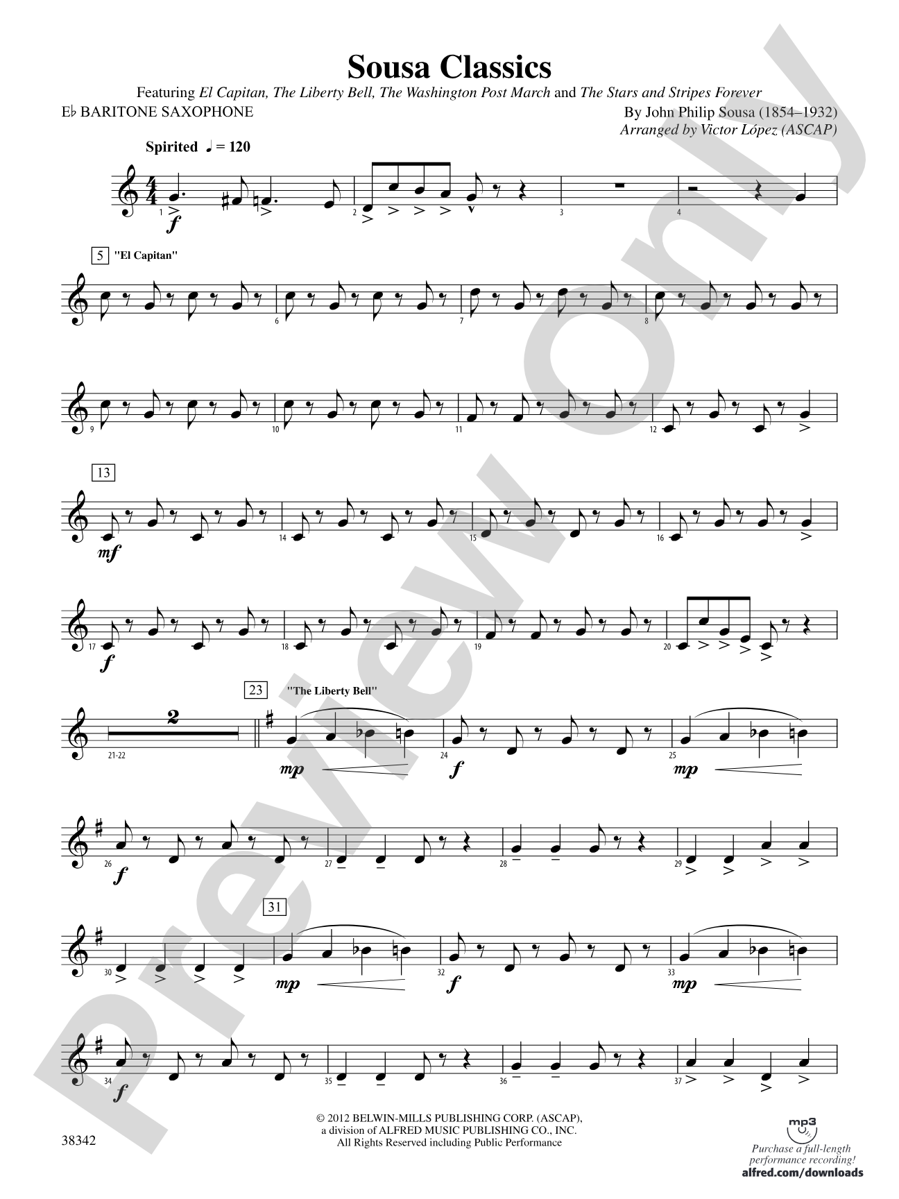 Sousa Classics: E-flat Baritone Saxophone