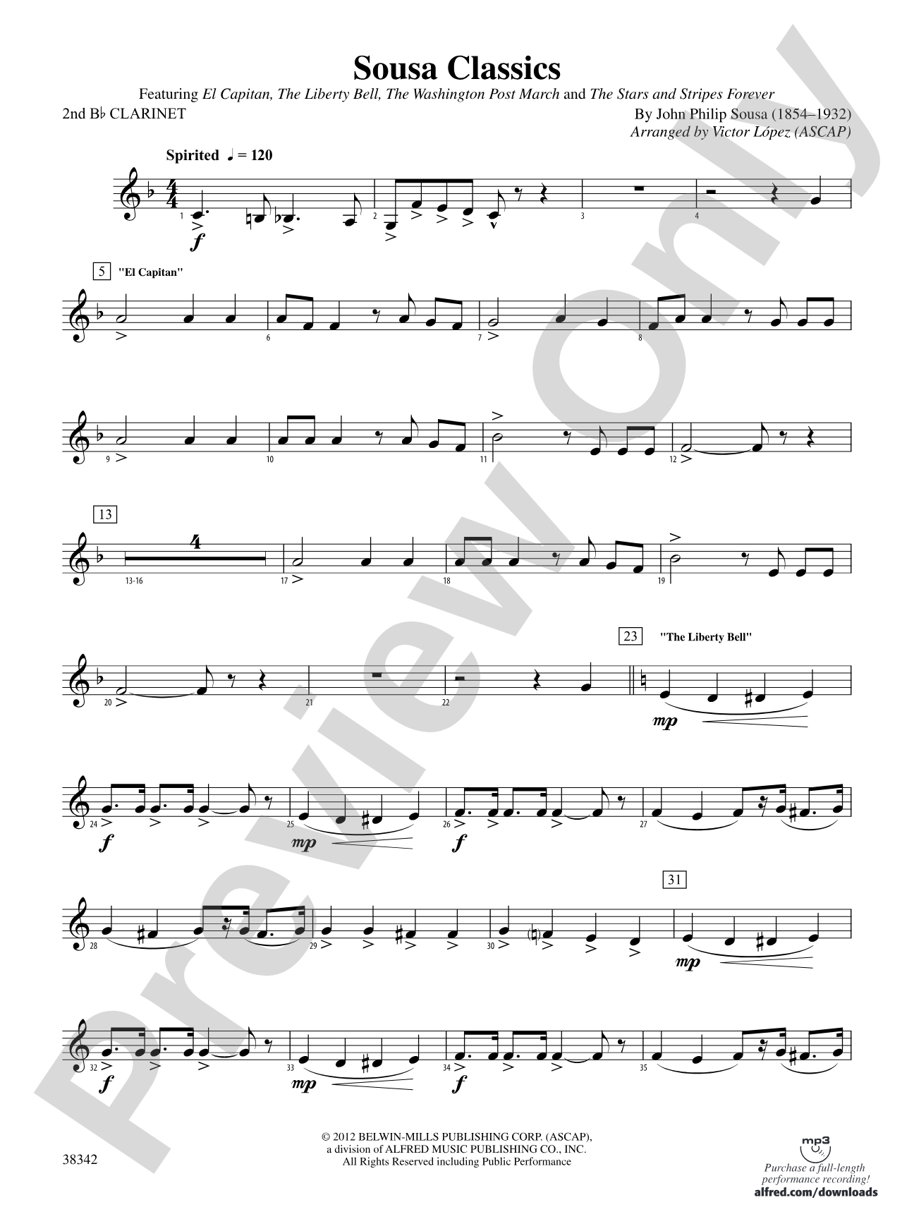 Sousa Classics: 2nd B-flat Clarinet