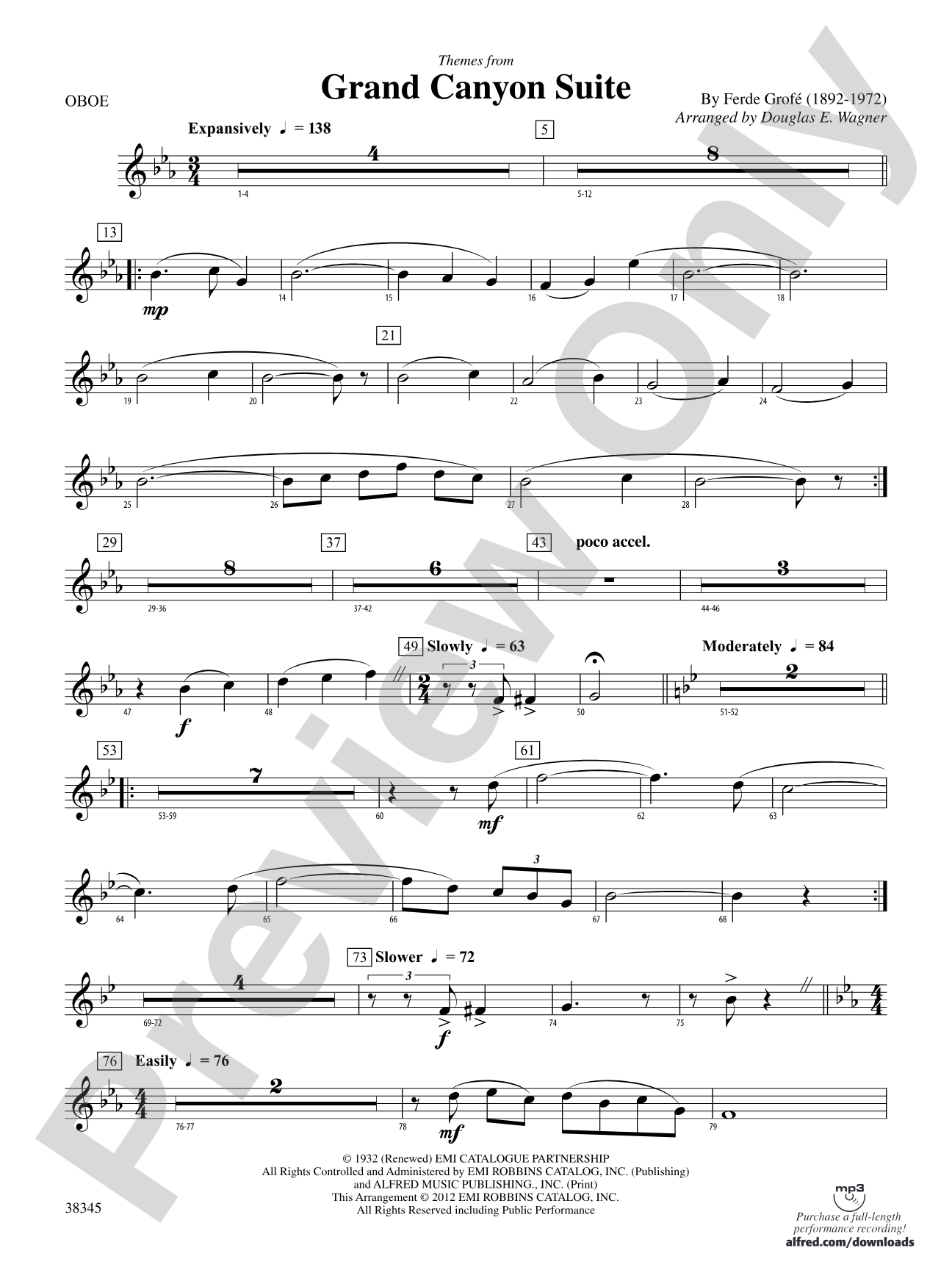 Grand Canyon Suite, Themes from: Oboe