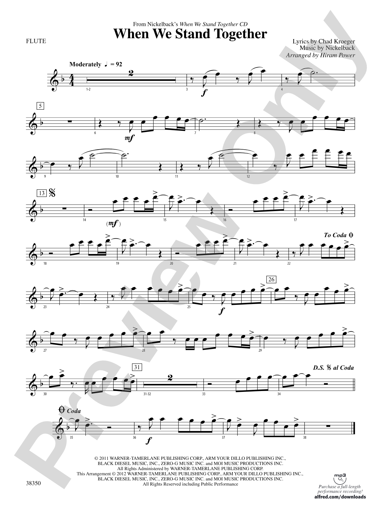When We Stand Together: Flute