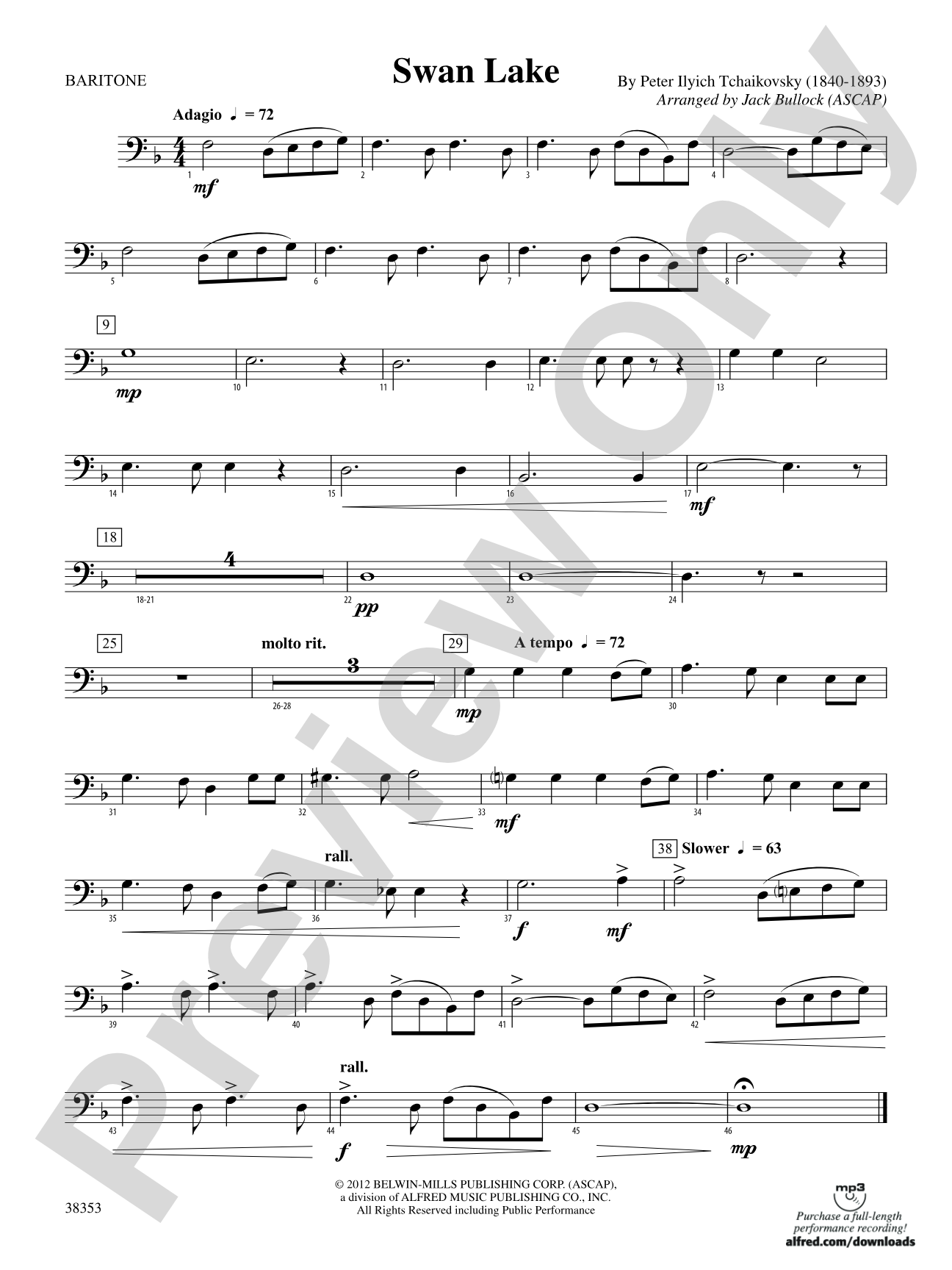 Swan Lake: Baritone B.C.