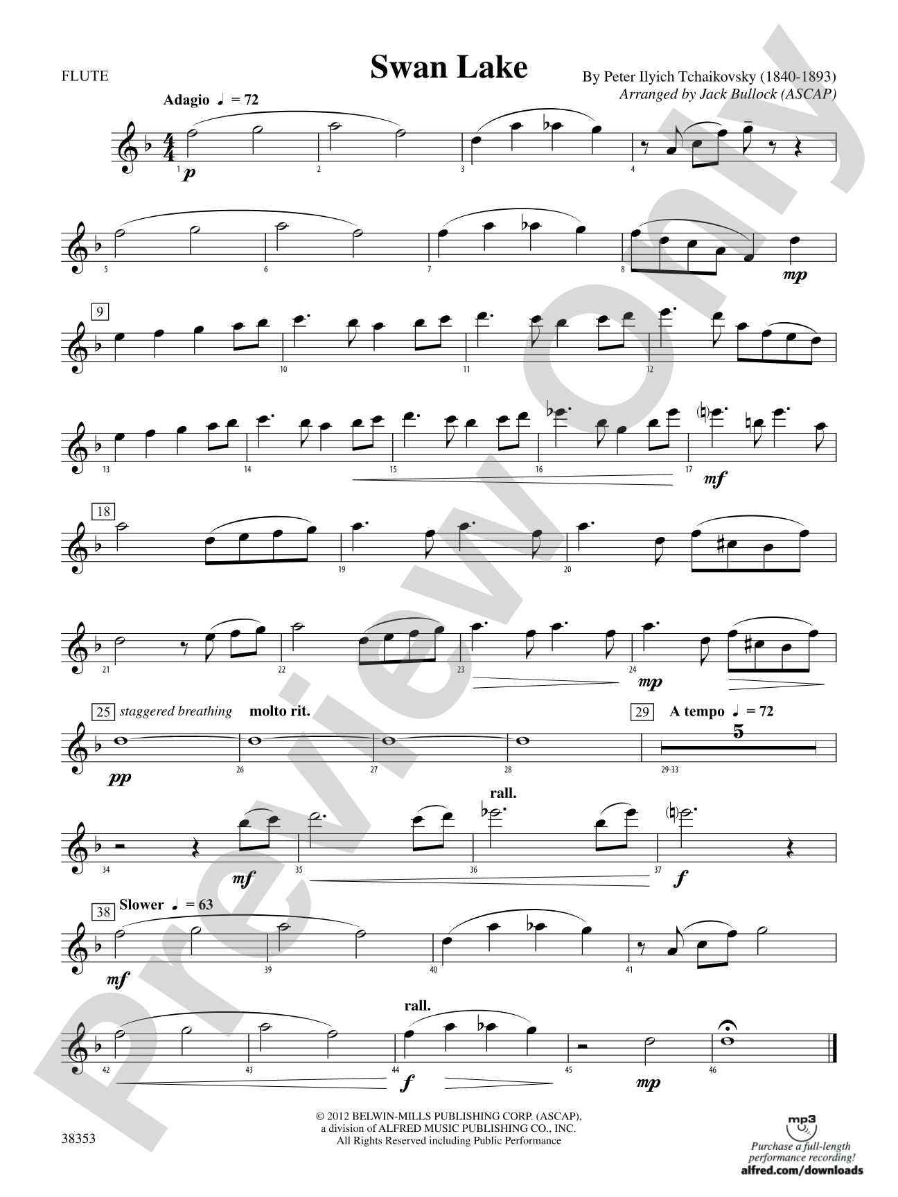 Swan Lake: Flute