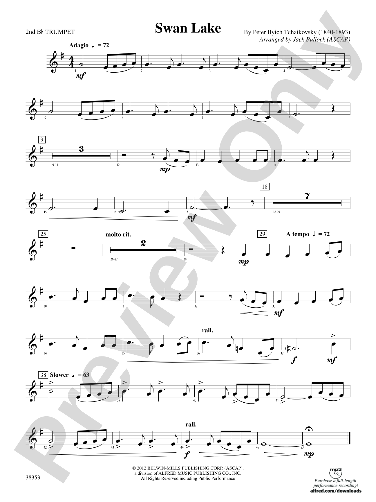 Swan Lake: 2nd B-flat Trumpet