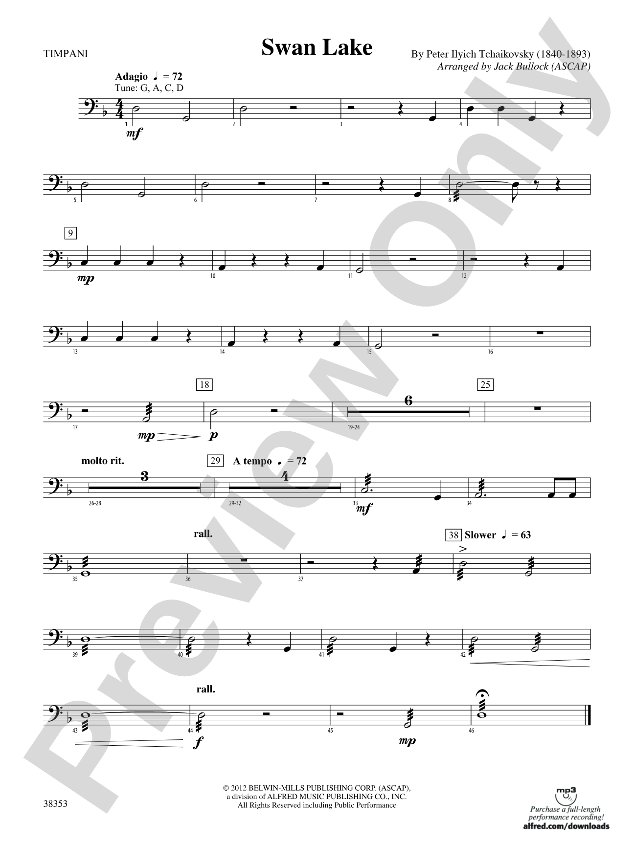 Swan Lake: Timpani