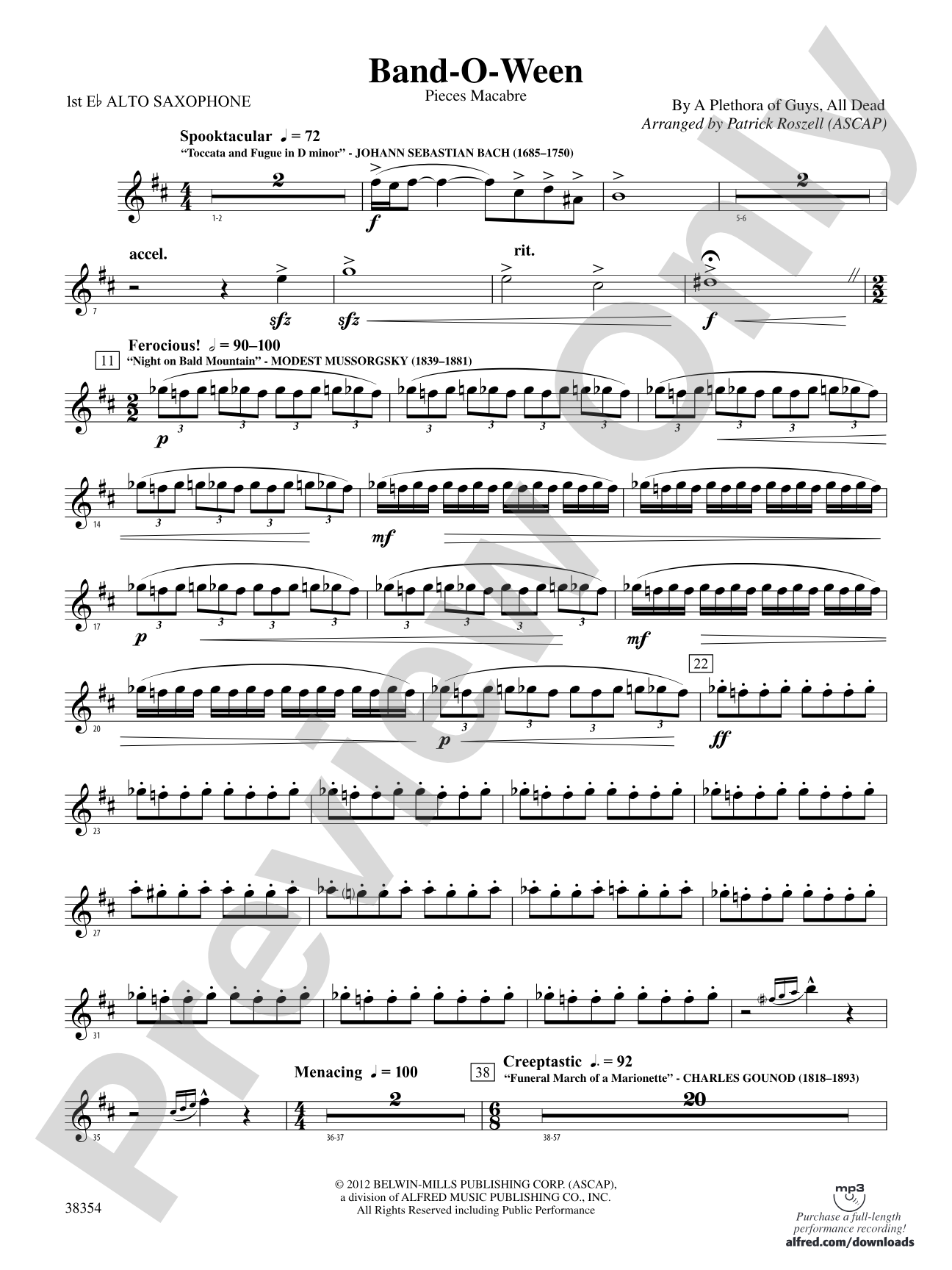 Band-O-Ween: E-flat Alto Saxophone