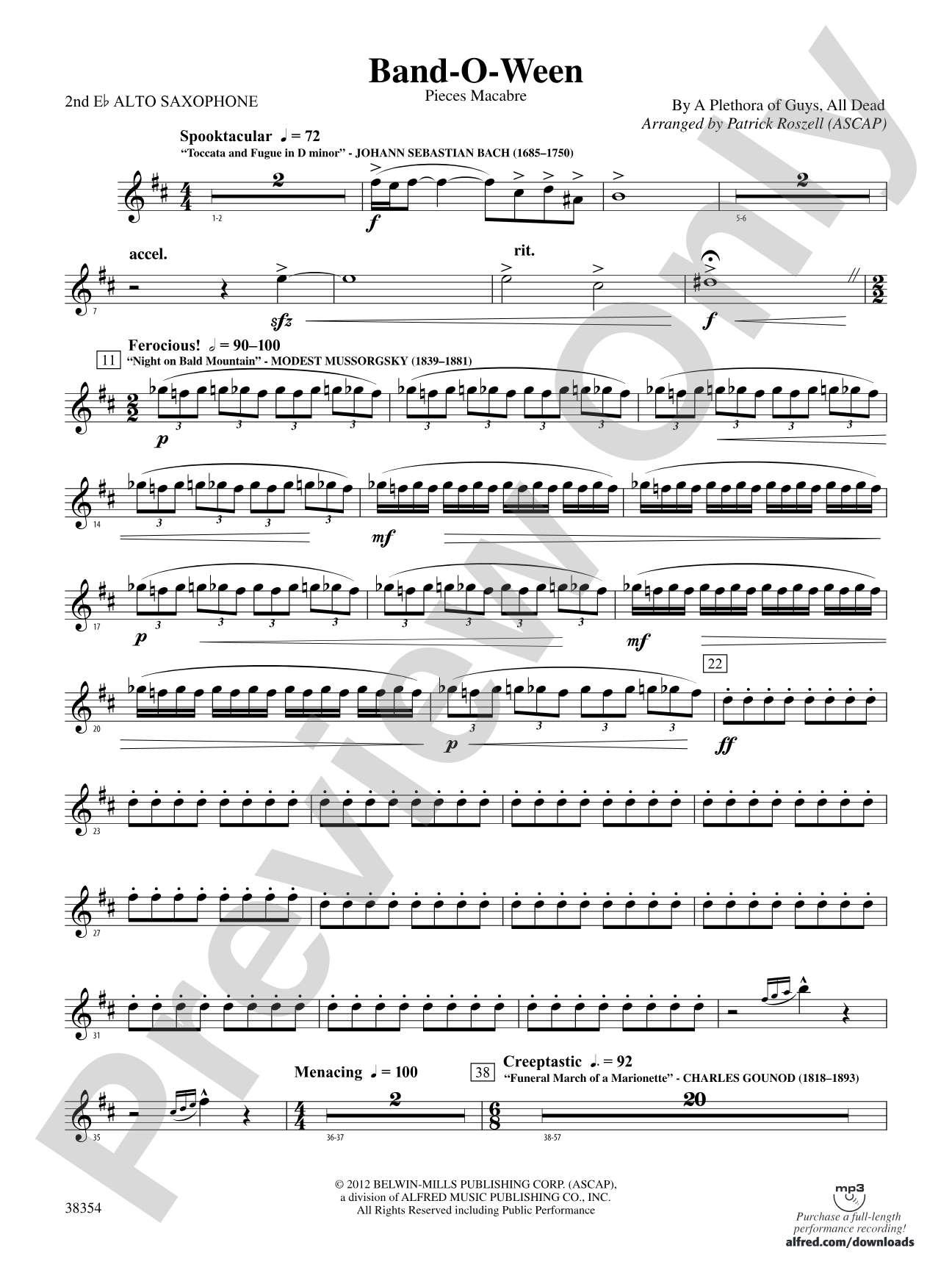 Band-O-Ween: 2nd E-flat Alto Saxophone