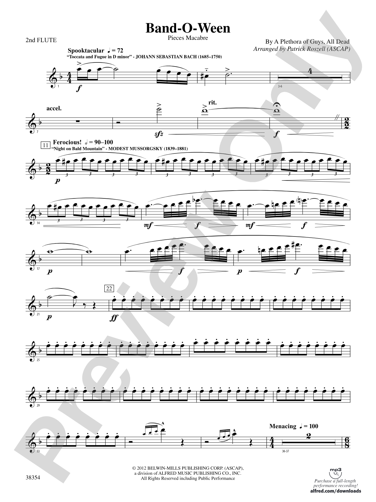 Band-O-Ween: 2nd Flute