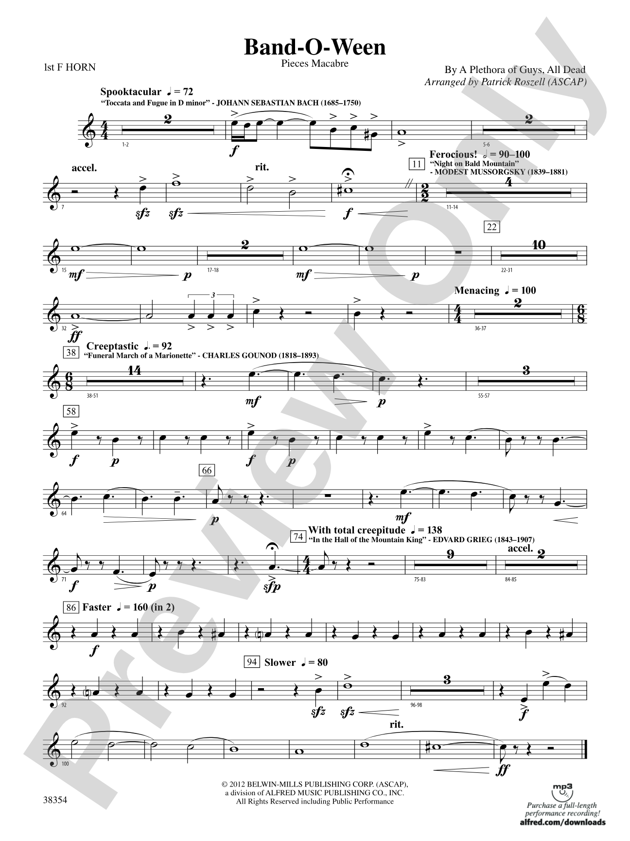 Band-O-Ween: 1st F Horn