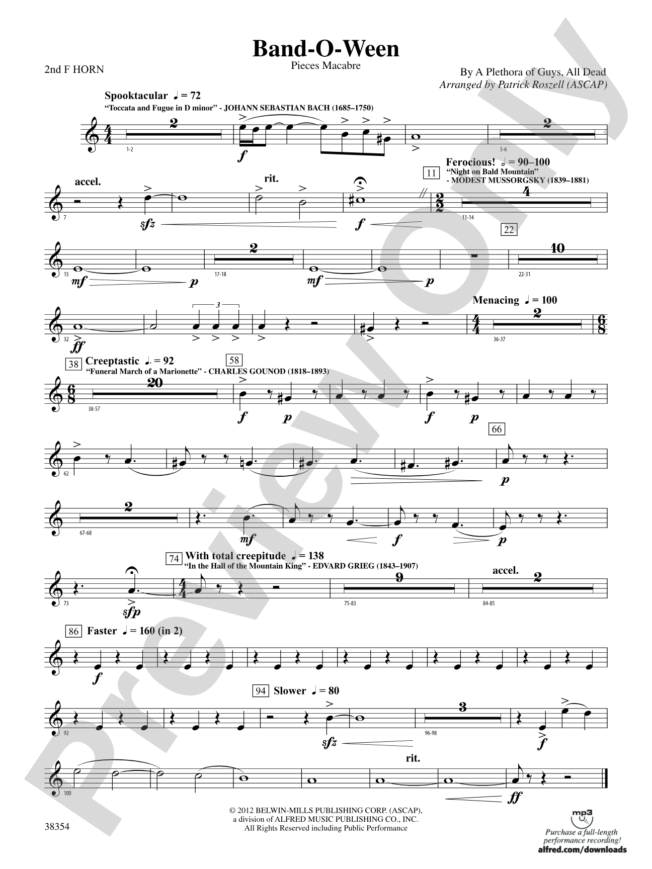 Band-O-Ween: 2nd F Horn