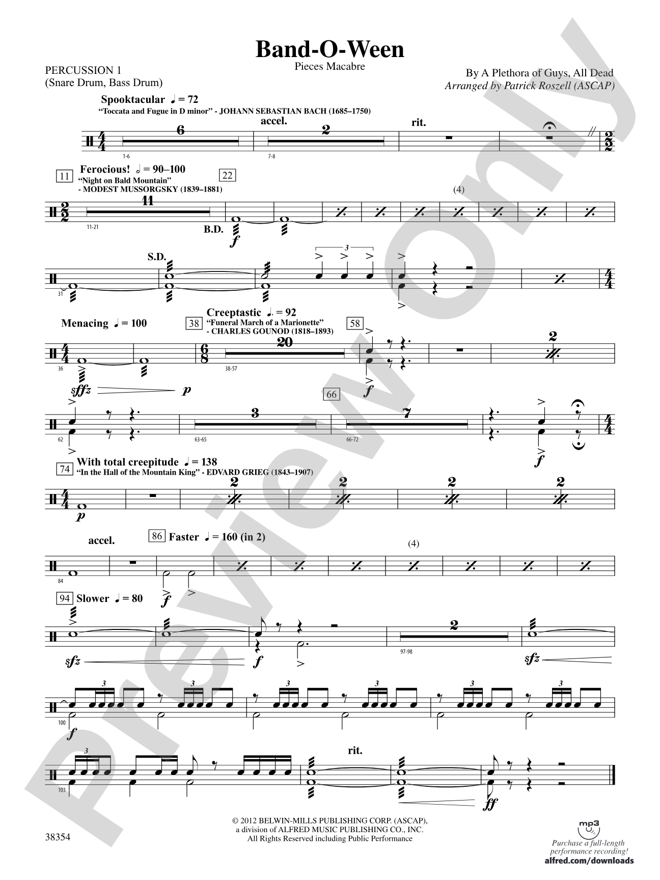 Band-O-Ween: 1st Percussion