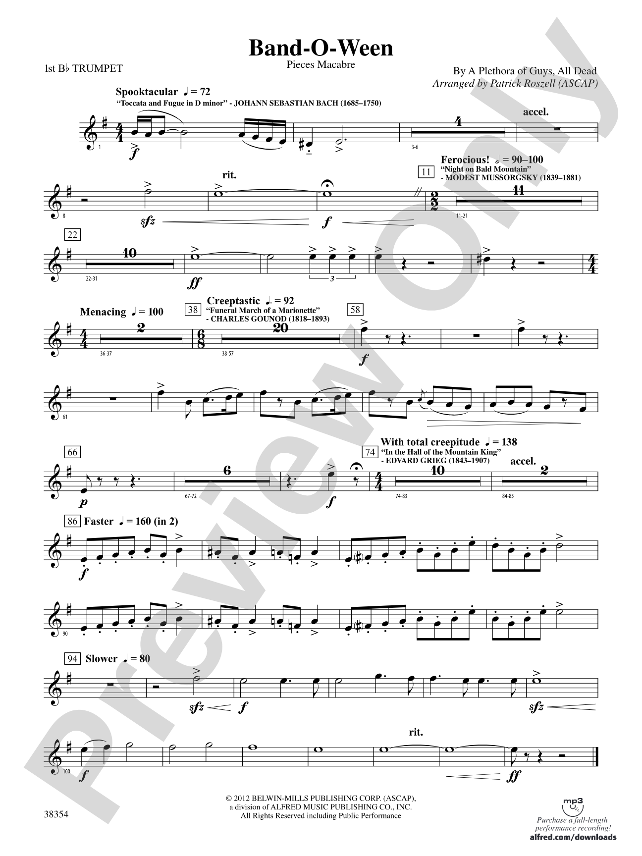 Band-O-Ween: 1st B-flat Trumpet