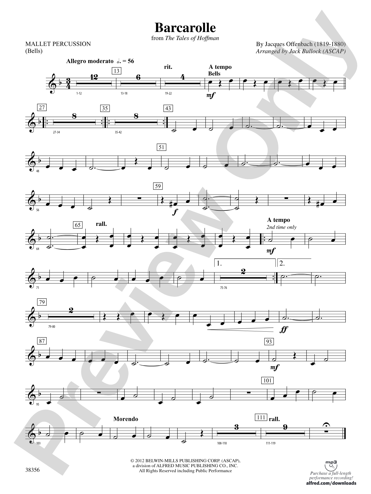 Barcarolle (from The Tales of Hoffman): Mallets