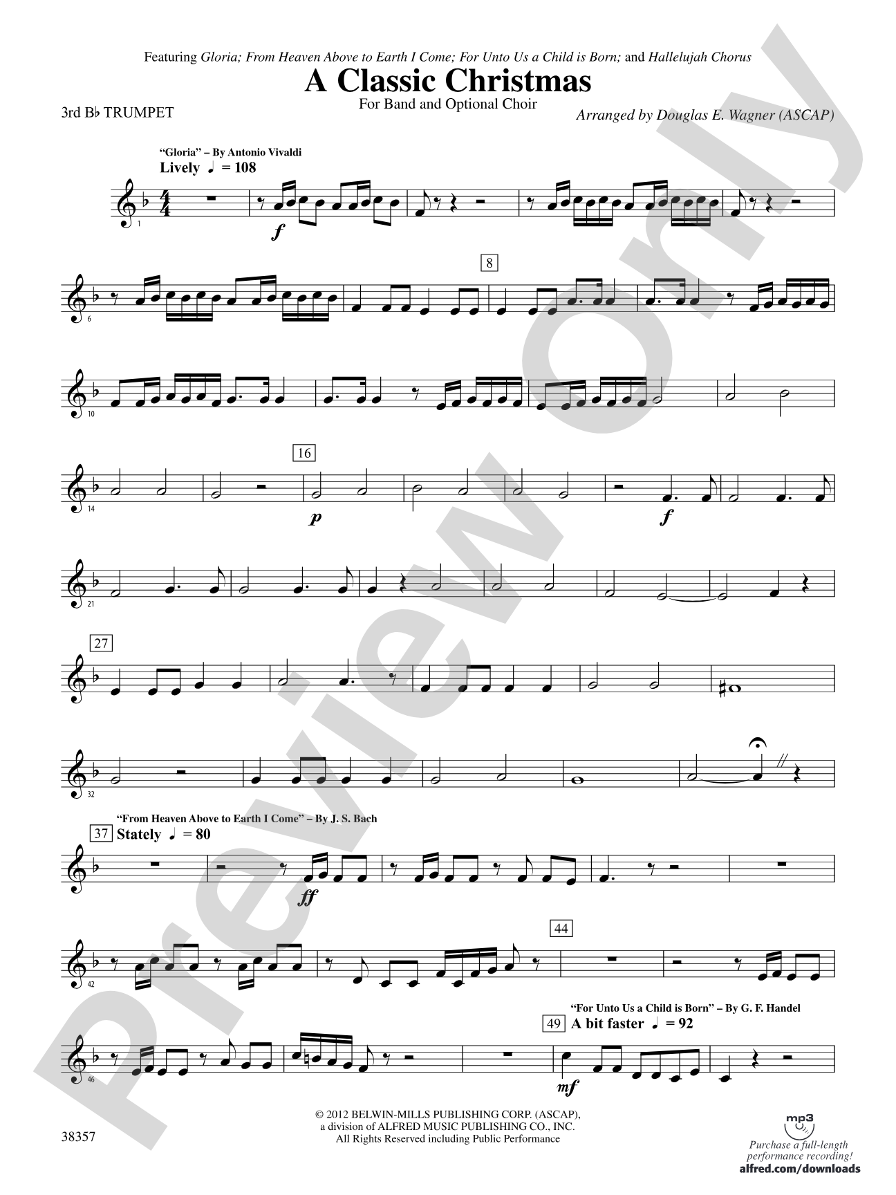A Classic Christmas: 3rd B-flat Trumpet