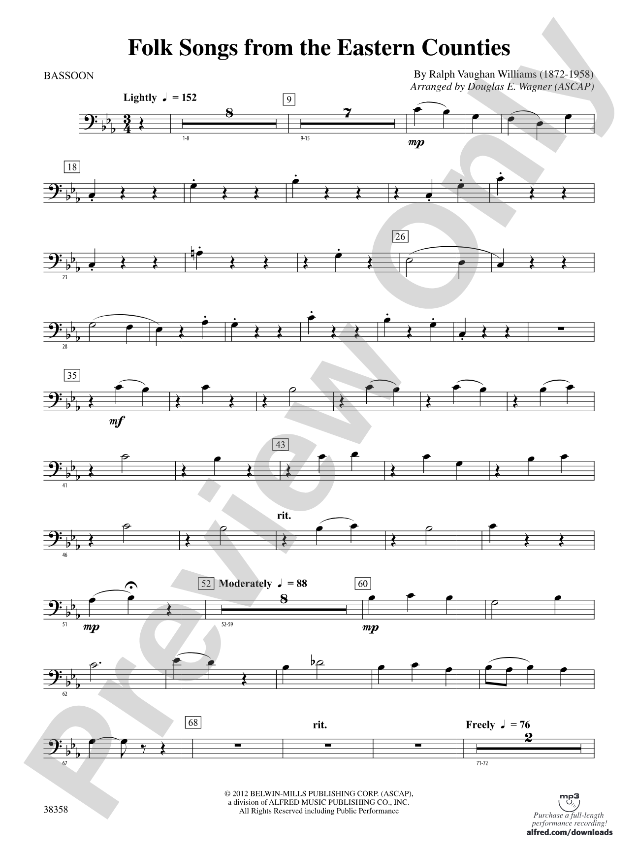 Folksongs from the Eastern Counties: Bassoon