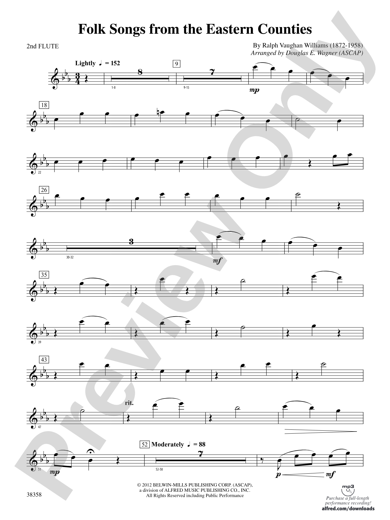 Folksongs from the Eastern Counties: 2nd Flute