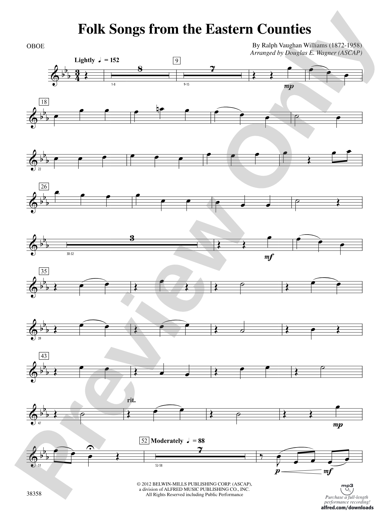 Folksongs from the Eastern Counties: Oboe