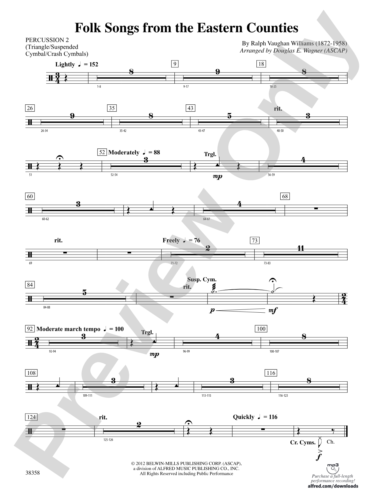 Folksongs from the Eastern Counties: 2nd Percussion