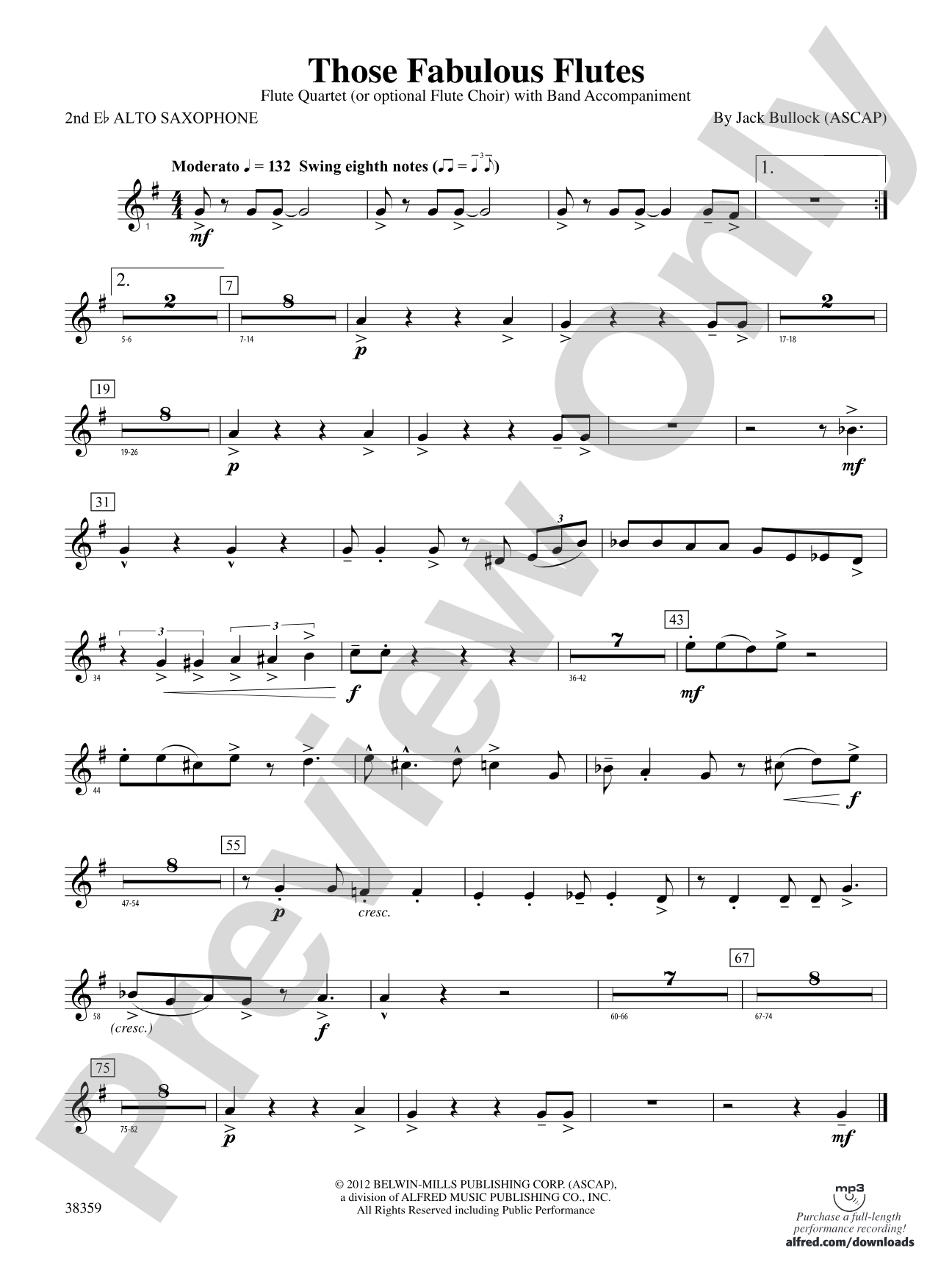 Those Fabulous Flutes: 2nd E-flat Alto Saxophone