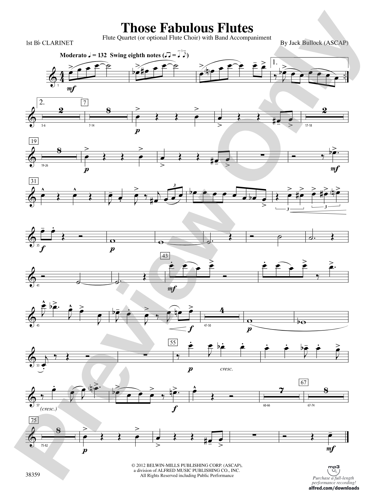 Those Fabulous Flutes: 1st B-flat Clarinet