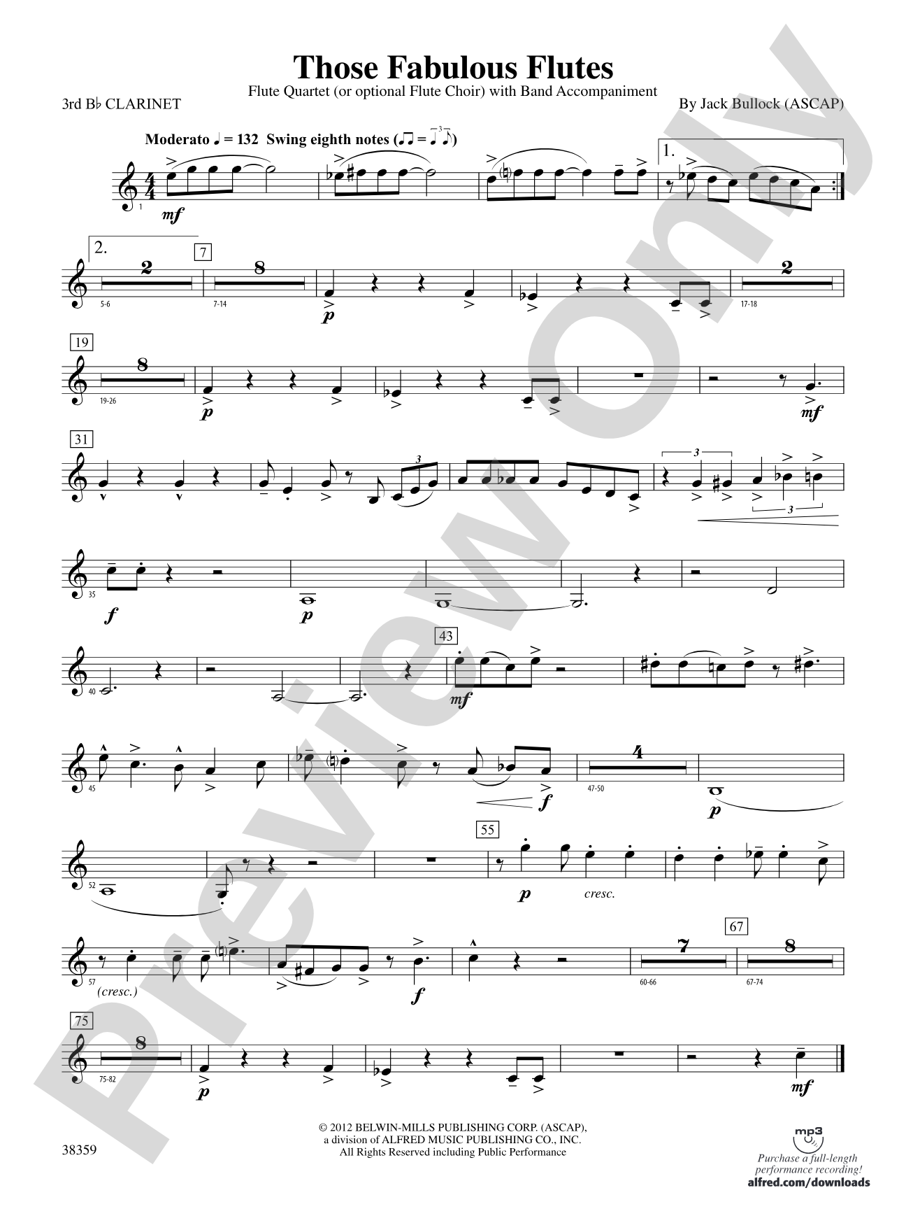 Those Fabulous Flutes: 3rd B-flat Clarinet